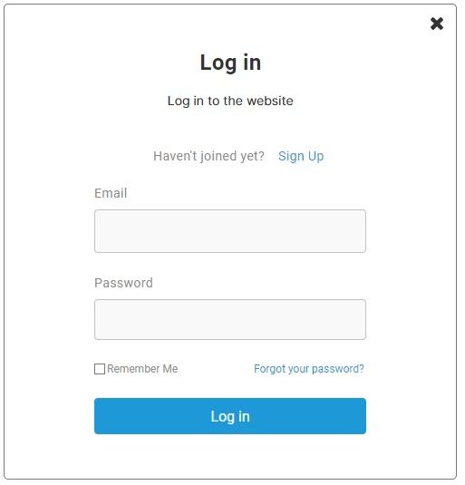A screenshot of a standard login form, with a 'forgot your password?' option